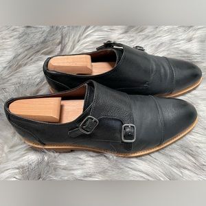 Blake McKay Double Monk Strap Black Loafer.  Size 10